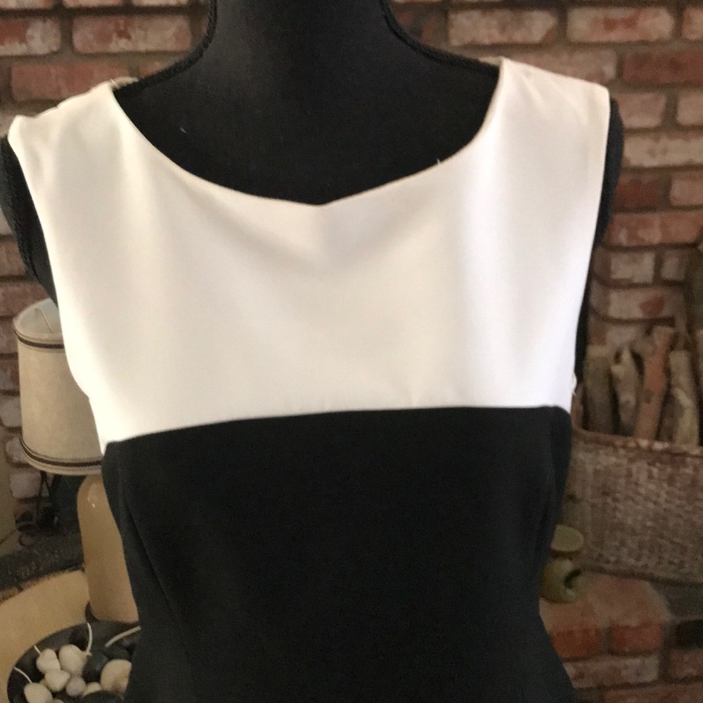 Zara Basic White & Black Bodycon Dress - Picture 2 of 5